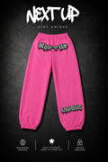 N3XT UP/UNIQUE SWEAT PANTS - PINK