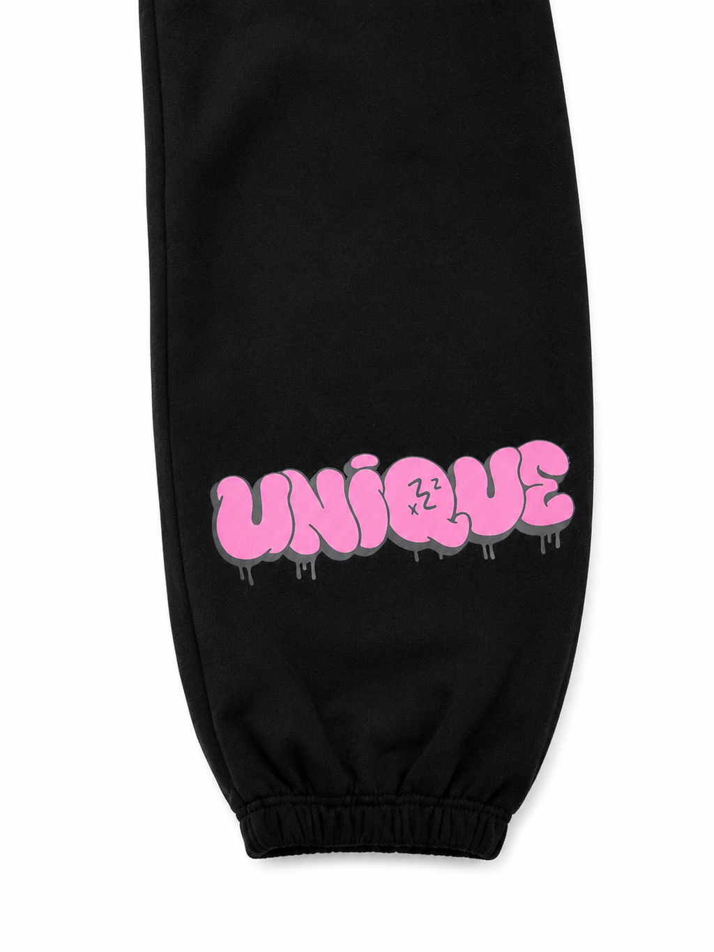 N3XT UP/UNIQUE SWEAT PANTS - BLACK