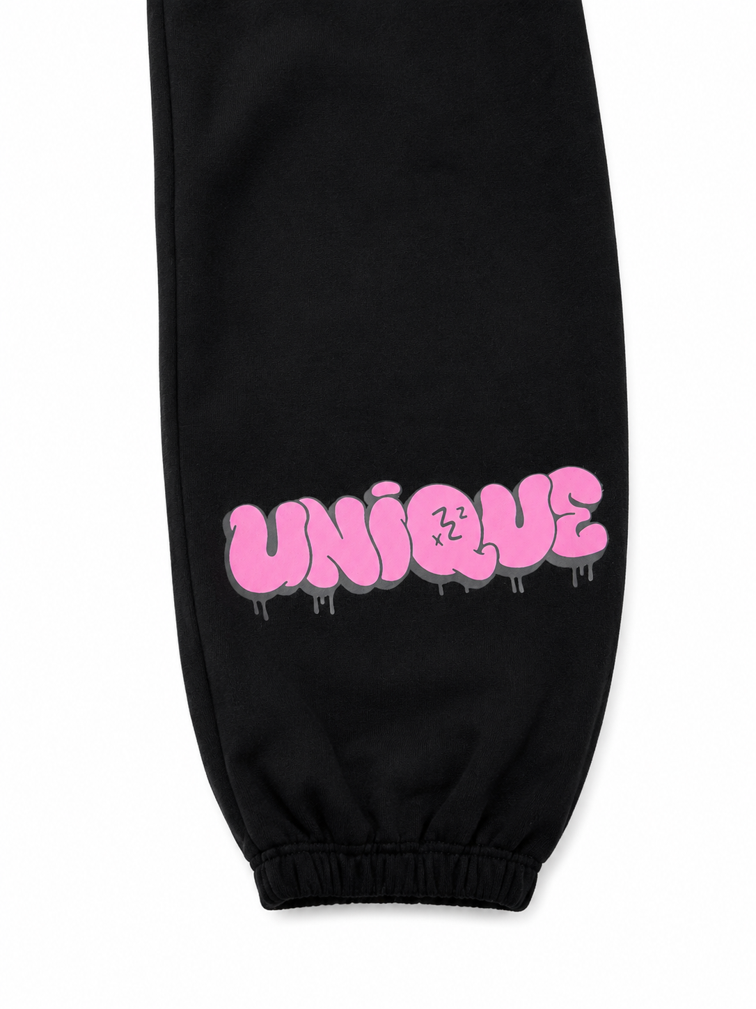 N3XT UP/UNIQUE SWEAT PANTS - BLACK